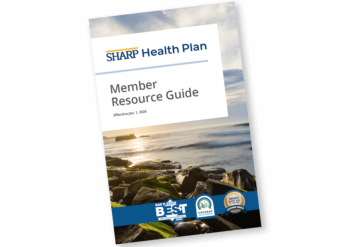 2026 Sharp Health Plan Member Resource Guide cover