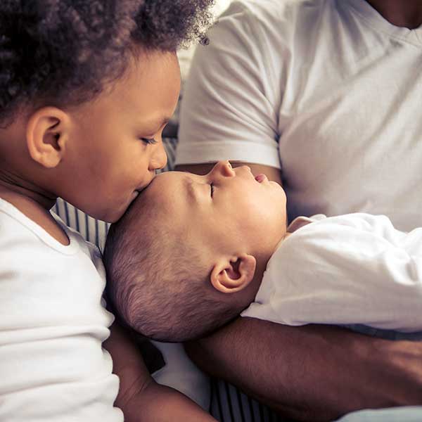 Family child baby sleeping father