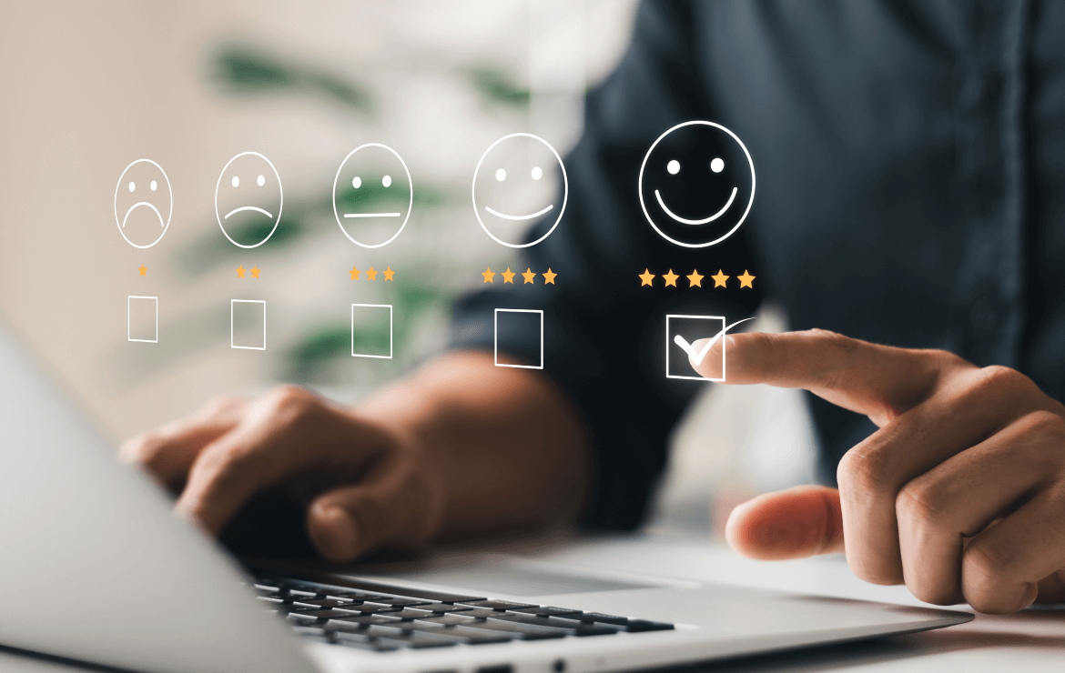 Customer review rating feedback