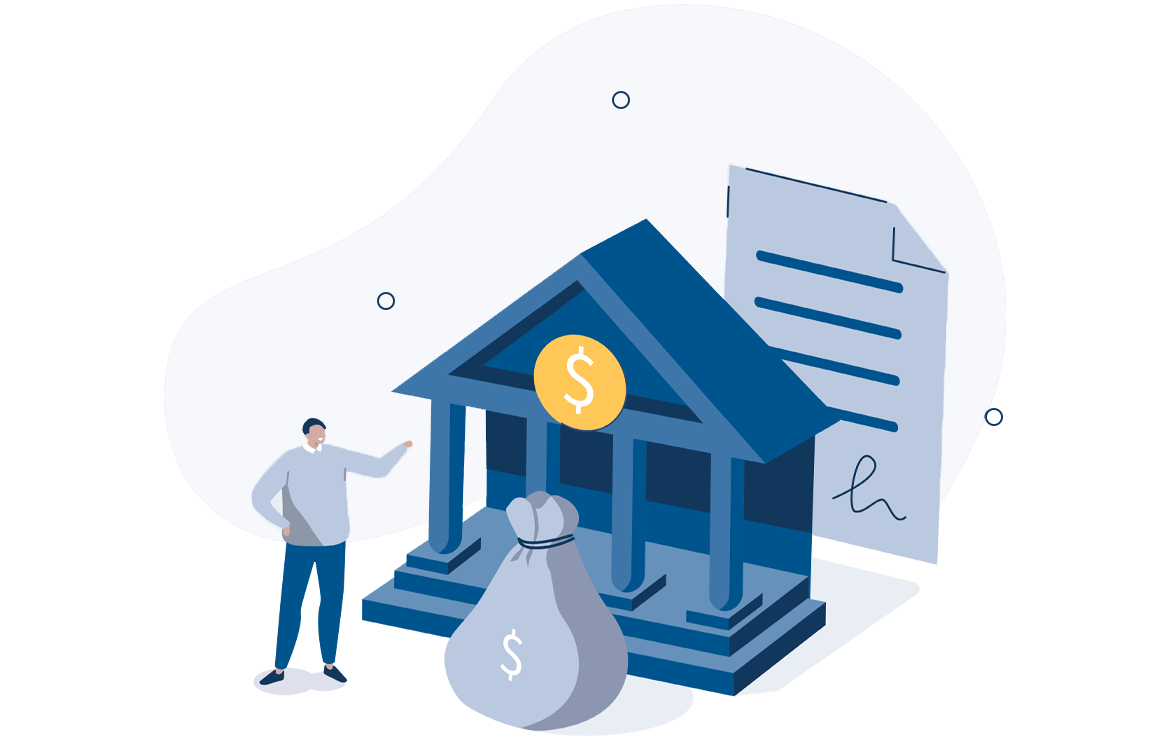 Financial help graphic illustration