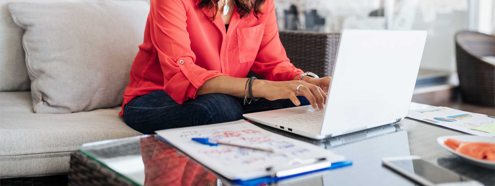 Woman on her laptop
