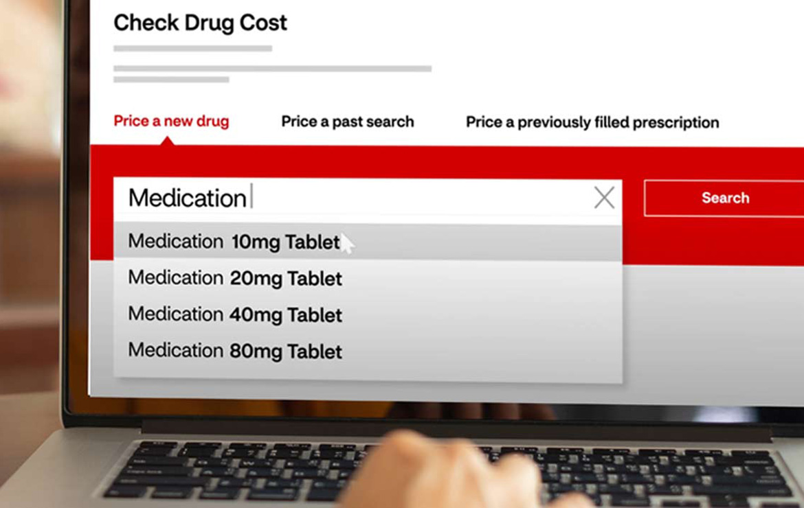 Laptop showing CVS Caremark tool