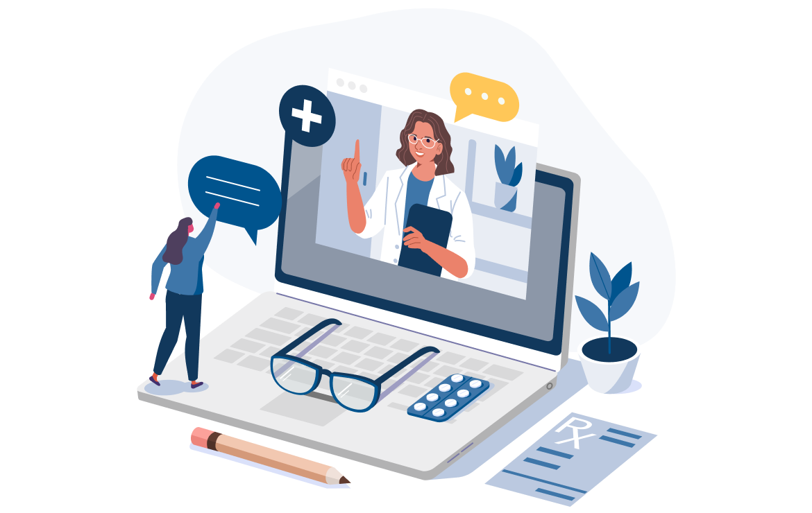 Patient portals graphic illustration