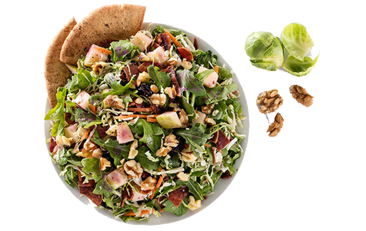 Shaved brussels sprouts and apple salad