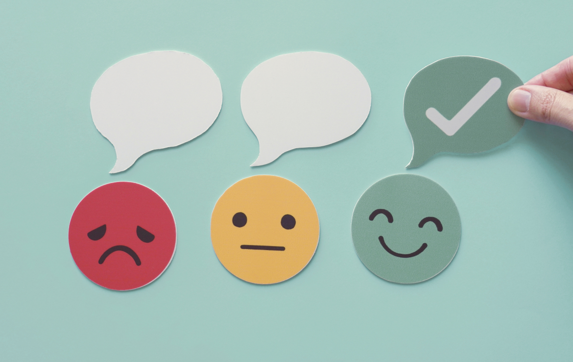 Survey feedback rating faces