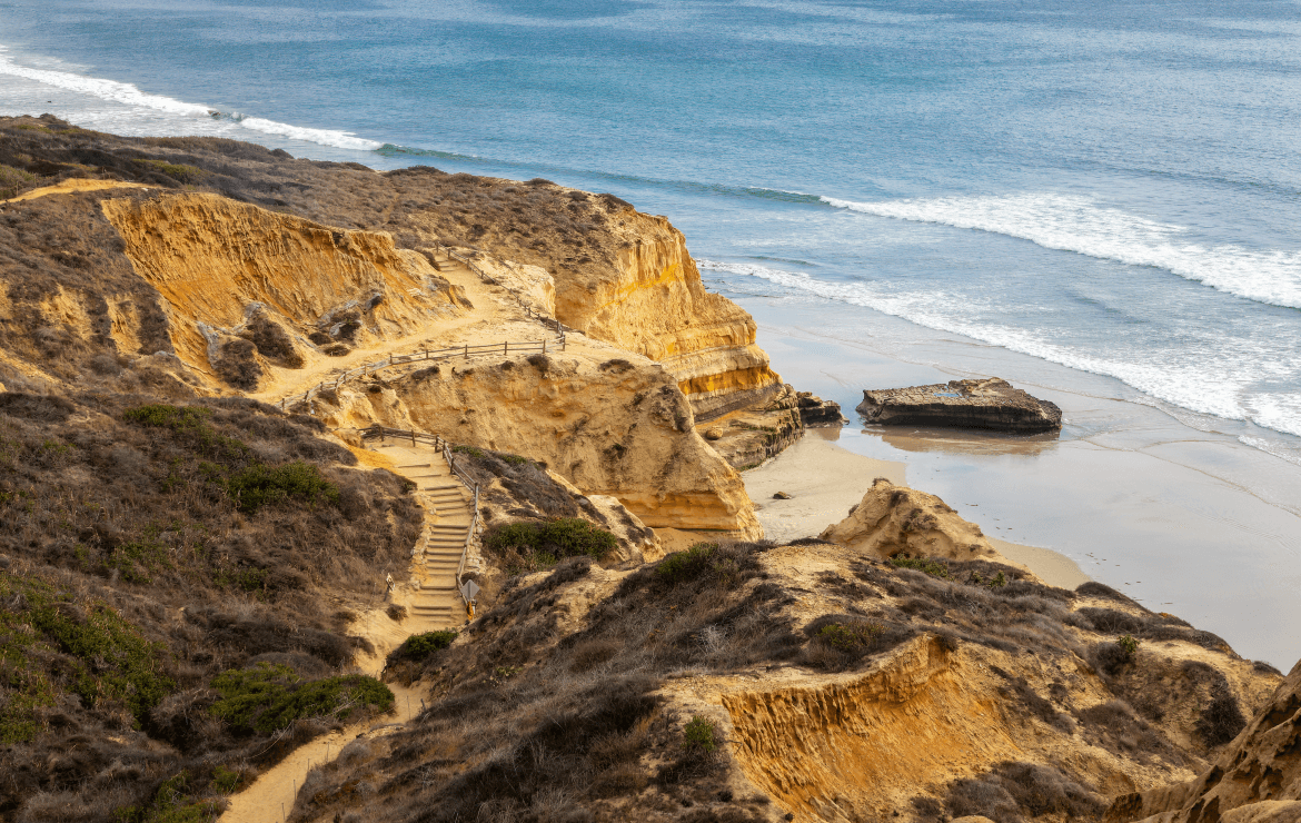 Torrey Pines Beach in San Diego, California