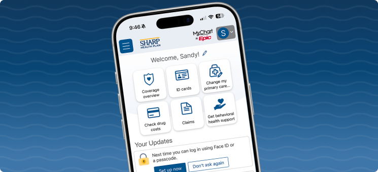 Sharp Health Plan mobile app
