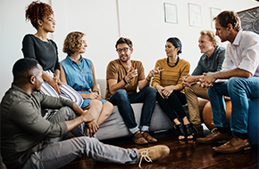 Group of people talking