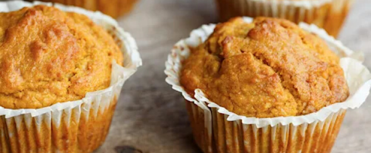 Whole-grain pumpkin muffins